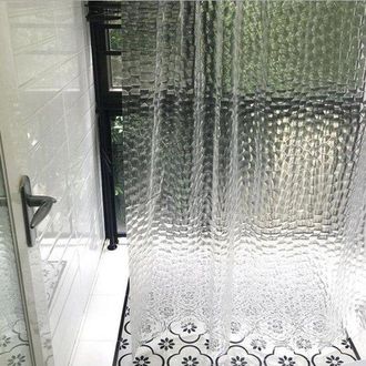 OEM Cortina De Ducha Transparente Con Ganchos - 180x180cm - Impermeable