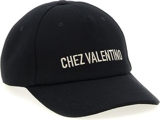Valentino Garavani Mens Black Cotton Cap (baseball Hat)