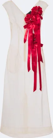 Simone Rocha Embellished floral-appliqu&eacute; tulle midi dress