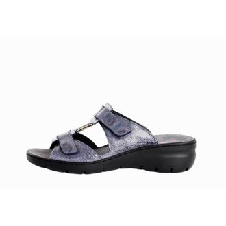 Helle Comfort Womens Aria Adjustable Strap Sandals In Black Glaze