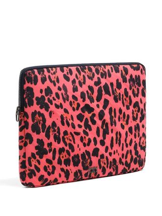 Bimba & Lola leopard-print laptop sleeve - women - Polyamide/Polyester - One Size - Pink