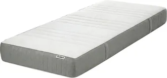 Beliani Beliani - Colch&oacute;n De Espuma Viscoel&aacute;stica Duro Con Funda Extra&iacute;ble De Poli&eacute;ster Blanco Y Gris 80 X 200 Cm Fancy