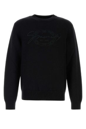 Givenchy Mens Black Wool Sweater - Size Medium