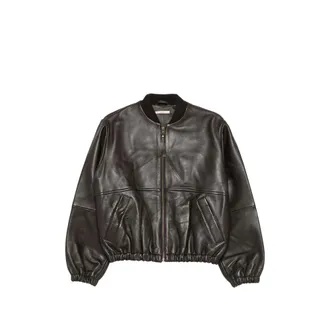 Sessun Leather Bomber Jacket