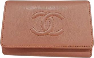 Chanel Pre-owned Accessories, female, Pink, Size: ONE SIZE Pre-owned Keycase