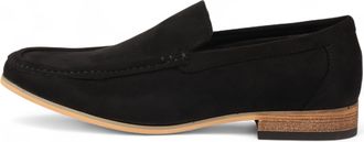 Infinity Leather Zwarte su&egrave;de loafers voor heren, lichtgewicht instappers en casual schoenen