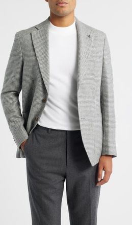 Jack Victor Myles Unconstructed Basketweave Wool & Silk Blend Sport Coat in Light Grey at Nordstrom, Size 40 Regular