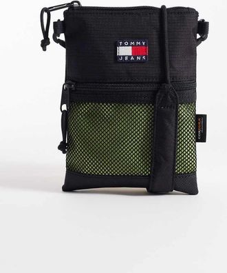 Tommy Jeans Outdoor - Borsa a tracolla nera e kaki-Nero