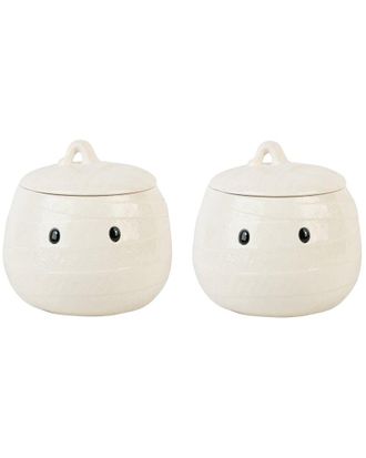 10 Strawberry Street Set Of 2 Little Mummy Canisters