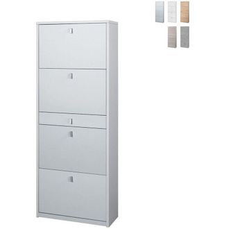 OEM Zapatero Con Cuatro Puertas Y Un Caj&oacute;n Blanco Fresno 63x29x H164 Cm