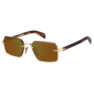 Eyewear by David Beckham Sunglasses, male, Yellow, 56 MM, Rimless Sunglasses with Metal Accents