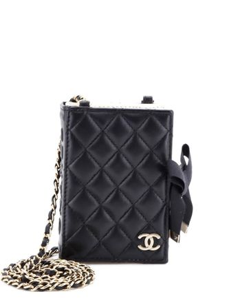 Chanel CC Book Card Holder with Chain Quilted Lambskin crossbody bag - Nero