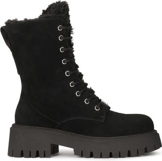 Kazar Laarzen met hoog su&egrave;de bovenwerk - Dames - Winterlaarzen - Zwart - 37 EU - Su&egrave;de - Schoenen