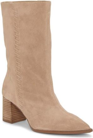 Vince Camuto Lorrys Whipstitch Block Heel Boot in Tortilla at Nordstrom, Size 9.5