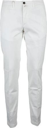 BRIGLIA 1949 Slim-Fit Cotton-Spandex Trousers In Pristine Finish