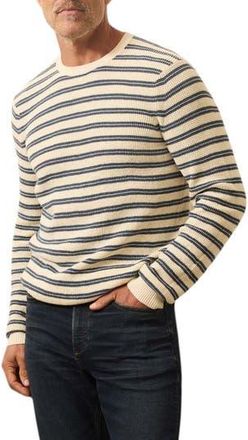 Faherty Sunwashed Stripe Organic Cotton Sweater in Booth Island Stripe at Nordstrom Rack, Size Xx-Large