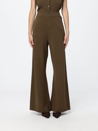 Max Mara Pantaloni a gamba larga in maglia di lana a vita alta