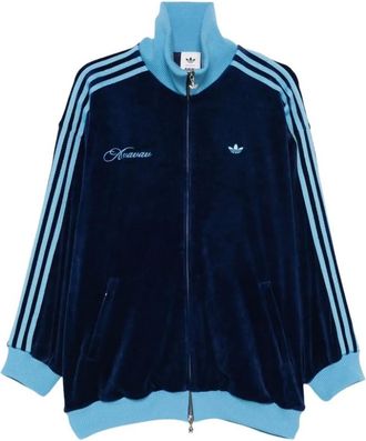 adidas Training Jackets, female, Blue, S, Track Top Velvet