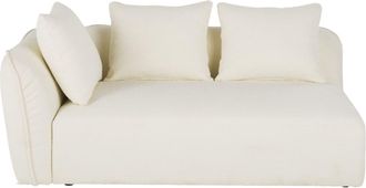 Maisons du monde Reposabrazos izquierdo para sof&aacute; modulable de tejido crudo con efecto lana de rizo