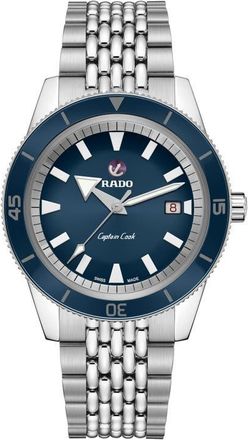 Rado Captain Cook Automatic Bracelet Watch, 42mm in Blue at Nordstrom