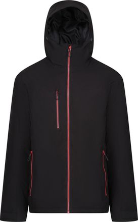 Regatta Mens Navigate Insulated Waterproof Jacket (Black/Classic Red) - Size Medium