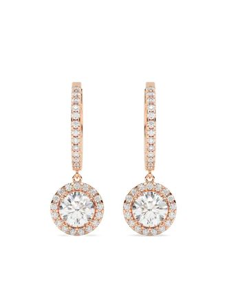 Tilla 14kt dangling earrings - Pink
