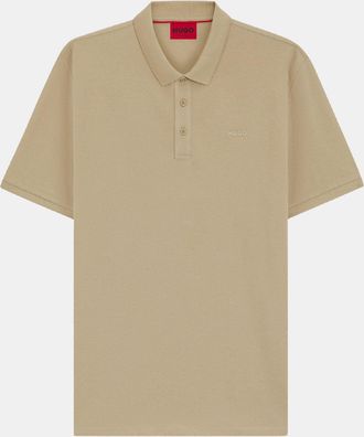HUGO BOSS Hugo Donos222 poloshirt voor heren met logo-print in beige