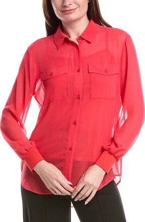 DKNY Dkny Button Down Chiffon Top