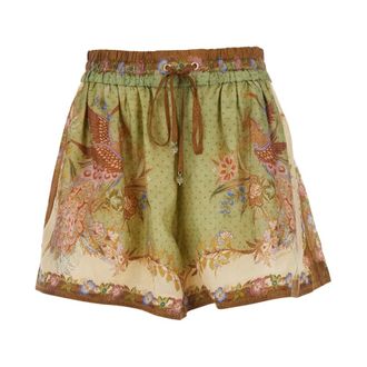 Zimmermann Short Shorts, female, Multicolor, Size: S Indra Relaxed Short