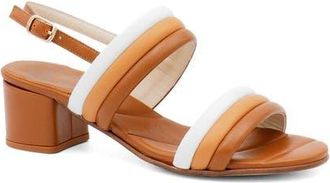 Amalfi By Rangoni Macedonia Sandal in Nut/Natural/White Parmasoft at Nordstrom, Size 7.5