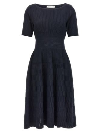 Antonino Valenti Blue Viscose Midi Womens Dress