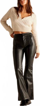 Free People Uptown High Rise Vegan Pants In Black