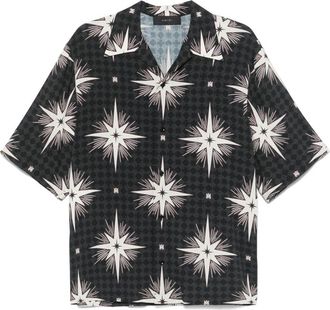 Amiri Camicia con stampa monogramma - Nero