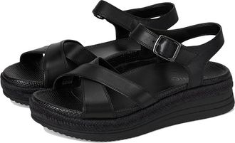 Vionic Mar Ankle Straps Womens Sandals Black Leather : 7.5 M