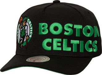 Mitchell & Ness Mens Mitchell & Ness Black Boston Celtics Busted Logo Wordmark Wrap-Around Pro Pinch Adjustable Hat at Nordstrom