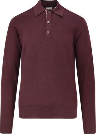 Burberry Marcus Ls Ct Wool Polo Shirt
