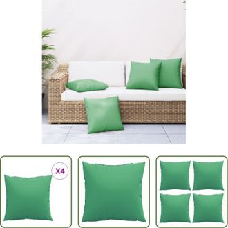vidaXL vidaXL Cuscini esterni - Cuscini per Divano 4 pz Verdi 60x60 cm in Tessuto