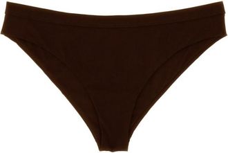 Jil Sander Brown Solid Bikini Bottom Swimwear
