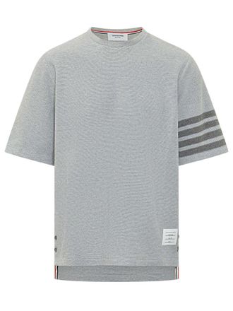 Thom Browne Grey Crew Neck T-Shirt