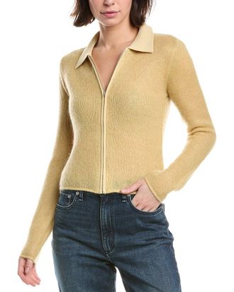 Rag & Bone Leva Zip Wool & Mohair-Blend Polo Sweater