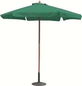 COSMA Sombrilla De Jard&iacute;n Tela Parasol Y Poste De Madera Mod. Fantasy Verde Oscuro &Oslash; 2,5