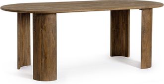 BIZZOTTO Ovaler Massivholz Design Esstisch Orlando 210 x 100 cm - Braun