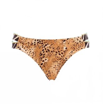 Agua Bendita Womens Jambo Charis Bikini Bottom In Animal Print