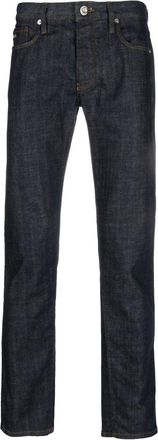 Emporio Armani dark-wash straight-leg jeans - men - Cotton/Polyester/Spandex/Elastane - 31 - Blue