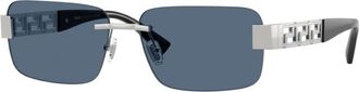 Versace Ladies Black Rectangular Sunglasses VE2298 1001/80