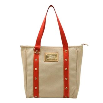 Louis Vuitton Pre-owned Tote Bags, female, Beige, Size: ONE SIZE Pre-owned Canvas Tote Bag