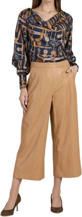 Tyler Böe Payton Vegan Leather Cropped Pants In Caramel