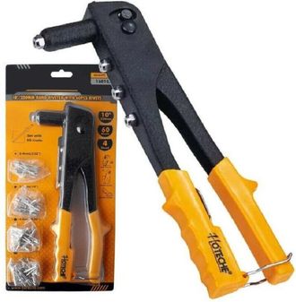 Trade Shop Trade Shop - Rivettatrice Manuale 4 Testine 60 Pz Per Rivetti Da 2.4 3.2 4.0 4.8 A-160105