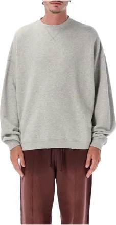 Golden Goose Felpa Girocollo Oversize con Scritta Teddy - - Sweatshirts & Hoodies - Uomo - Grigio - S