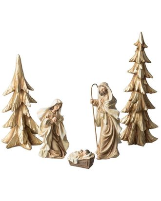 Glitzhome Handmade Holy Family Figurine Set